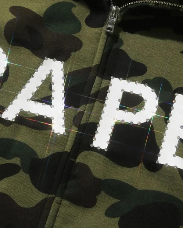 BAPE 1ST CAMO CRYSTAL STONE FULL ZIP HOODIE