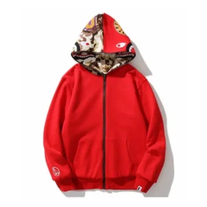 A Bathing Ape Red Camo Bape Hoodie