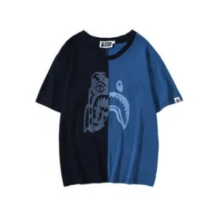 BAPE HALF TIGER SHARK INDIGO T-Shirt