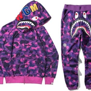 Bape Shark Jaw Camo Full Zipper Tracksuit